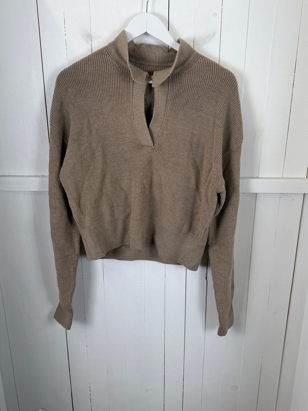 Lululemon Tan Cotton Pullover Sweater Women's Size M